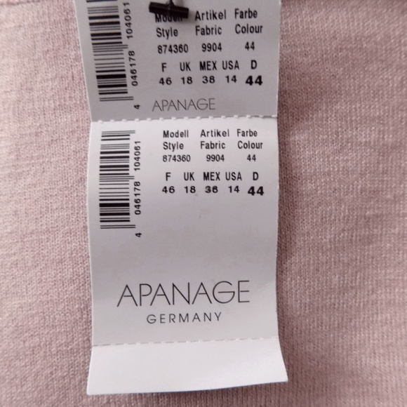 NWT Light turtleneck sweater L 44  Nude Dusky pink Wool bl Pointelle Peach Large - Picture 5 of 7